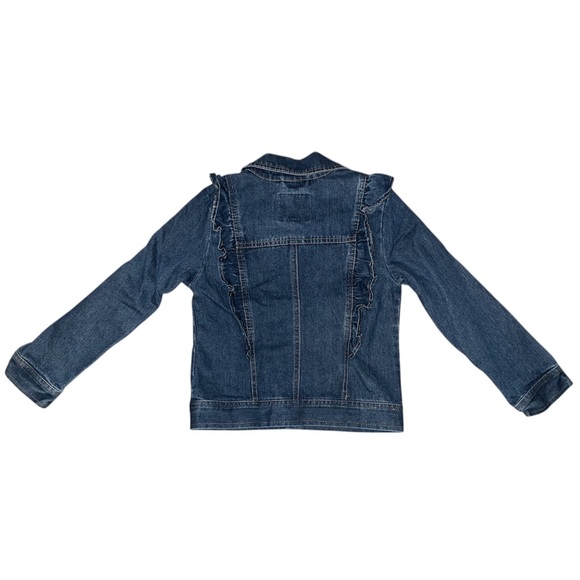 Denim Ruffle Kids Jacket - Picture 5 of 6